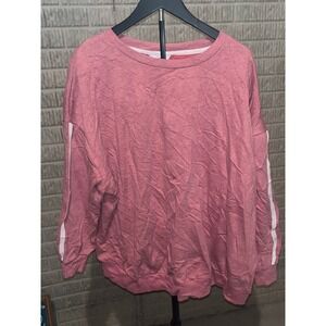 Pretty‎ Secrets Womens Plus Size 20/22 Pink Long Sleeve Athletic Sweatshirt